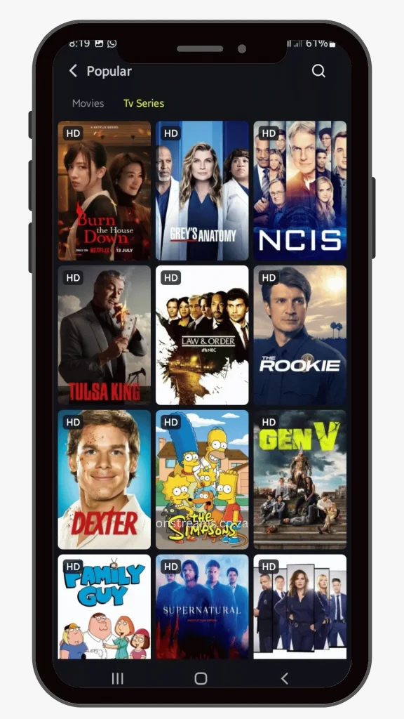 onstream movie app